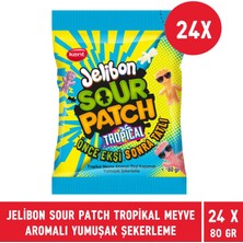 Kent Jelibon Sour Patch Tropikal Meyve Aromalı Yumuşak Şekerleme 80 gr - 24 Adet