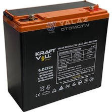 Kraftvoll 12V 23AH/25AH/27AH/28AH Elektrikli Bisiklet Aküsü Vrla-Agm (6-Dfz-24) (180*79*172) (7 Kg)