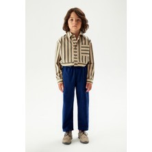 CMZ Collection Çocuk Beli Bağcıklı Mevsimlik Esnek Okul Pantolonu