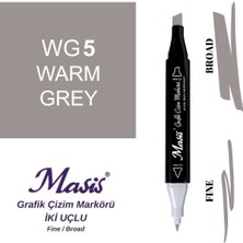 Masis Twin Çift Uçlu Marker Kalemi Wg5 Warm Grey