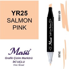 Masis Twin Çift Uçlu Marker Kalemi 25 Salmon Pink