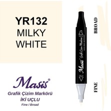 Masis Twin Çift Uçlu Marker Kalemi 132 Milky White