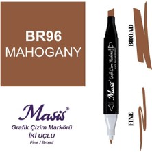 Masis Twin Çift Uçlu Marker Kalemi 96 Mahogany