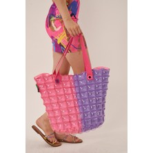 Inflat Decor Tote Bag I Bag Xl Plaj Çantası Double Chic 11165 CP+PK