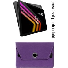 Fuchsia Vorcom Tablet Serisi Uyumlu Universal 10.1 Inç Pu Deri Standlı Tablet Kılıfı Ultra﻿pad-Quartzpro-S Tab7-Quartzlıte