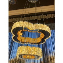 Eczeka Home Kristal Taşlı 2 Li Sarkıt Avize