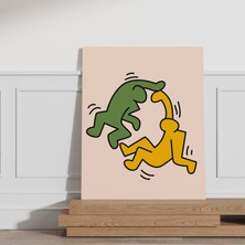 Pegziz Oda Dekorasyon Pop Art Kanvas Tablo Keith Haring Sanatsal Tablo Salon Dekorasyonu Duvar Tablosu
