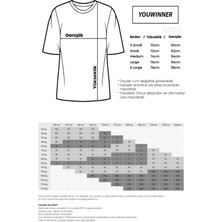 Youwinner Kadın Erkek Unisex Ateş ve Su Sevgili Çift Kombini Oversize Siyah Tshirt 2'li Takım