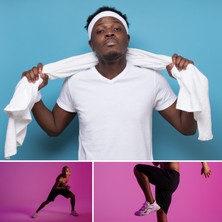 Salvia Dione 2li Erkek Spor Saç Bandı Sporcu Kafabandı Headband Ter Bantı Tenis Fitness Saç Bantları Seti