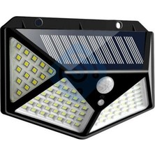 Gaman 100 LED Sensörlü Solar Güneş Enerjili Lamba - Bahçe Lambası - Solar Sokak Lambası 3 Mod Fotoselli