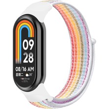 NovStrap Xiaomi Mi Band 8 Mi Band 9 ile Uyumlu Kordon Hasır Spor Dokuma Kumaş Kordon Kayış
