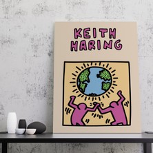 Pegziz Keith Haring Sanatsal Kanvas Tablo Cafe Dekorasyon Duvar Tablosu