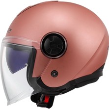 Ls2 Classy Mat Gold Pembe Kask (Güneş Vizörlü)