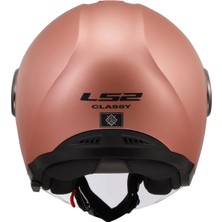 Ls2 Classy Mat Gold Pembe Kask (Güneş Vizörlü)