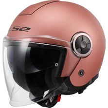 Ls2 Classy Mat Gold Pembe Kask (Güneş Vizörlü)