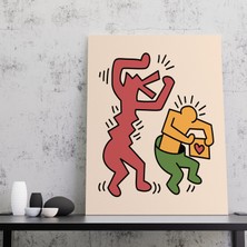 Pegziz Keith Haring Pop Art Duvar Tablosu Oda Dekorasyonu Kanvas Tablo Cafe Dekor Sanatsal Tablo