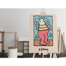 Pegziz Oda Dekorasyon Pop Art Kanvas Tablo Keith Haring Sanatsal Tablo Salon Dekorasyonu Duvar Tablosu