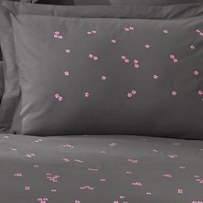 Hobby Çift Kişilik Spring Gri Nakışlı Nevresim Takımı