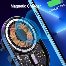 Güvenli Sepet W13 Manyetik Magsafe Uyumlu 15W Şarj Araç Içi Telefon Tutucu