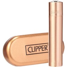 Senon Clipper Çakmak Rose Gold Metal Çakmak Hediye Kutulu