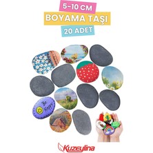 Kuzeylina Boyama Taşı - Dekoratif Taş - 20 Adet / 5-10 cm