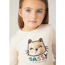 Mayoral Kız Çocuk Kolları Büzgülü Sweatshirt