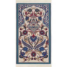 Mavi Çini Desen Goblen Seccade