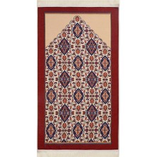 Bordo Çini Lale Desen Goblen Seccade