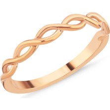 Altın Sepeti Rose Gümüş Sarmal Yüzük