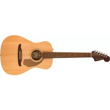 Fender Malibu Player Ceviz Klavye GPG Natural Elektro Akustik Gitar