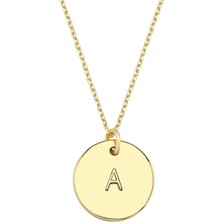 Altın Sepeti Altın Harfli Mini Pul Kolye