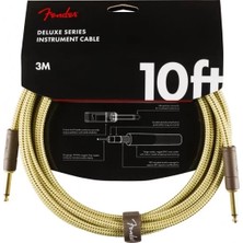 Fender Deluxe Düz - Düz Uçlu 3 m Tweed Enstrüman Kablosu