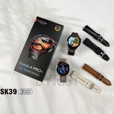 Byrist SK39 Amoled Ekran 46MM 3 Kordonlu Watch 4 Pro Titanyum Space Edition Akıllı Saat