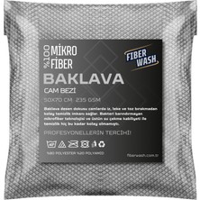 FiberWash Baklava Mikrofiber Oto Cam ve Ev Temizlik Bezi 50X70 cm 235GR/M2