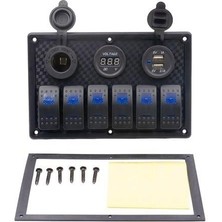 Bfy Switch Panel 6'lı +Usb+Plastik Çakmaklık+ Voltmetre