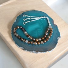 Mga Doğaltaş Akik Tesbih 33'lük Tesbih Akik Taşı Tesbih Sertifikalı Özel Mdf Kutusunda