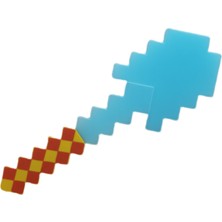 Elifeshop Minecraft LED Işıklı Yanıp Sönen Sesli Karakter Figür Oyuncak Silahları Diamond Spade Elmas Kürek