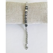 Takı Accessory Çelik Bileklik Roma Yazılı