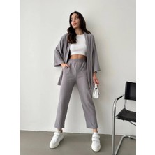 MST Clothing Bürümcük Kumaş Kadın Kimono Pantolon Takım