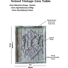 Neiwel Vintage Lien Eskitme Beyaz Ahşap Tablo