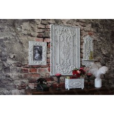 Neiwel Vintage Urme Eskitme Beyaz Ahşap Kutu