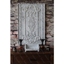 Neiwel Vintage Nova Eskitme Beyaz Ahşap Stand Raf
