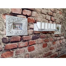 Neiwel Vintage Meira Eskitme Beyaz Ahşap Raf