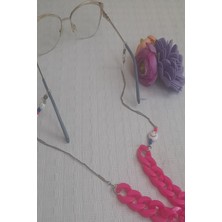 By Filiz Çiftçi Neon Pembe Bayan Gözlük Askısı