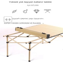 Reidan Büyük Boy Gold Katlanır Kamp Masası Piknik Seti Çanta Tipi Balkon Bahçe Mutfak Masası