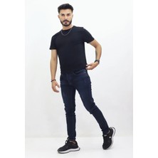 GZT Tekstil Erkek Dar Paça Normal Bel Yüksek Kalite Kot Pantolon (7420)