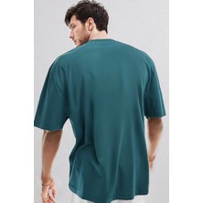 Teenage Millionaire Erkek Spectacular Petrol Yeşili Bisiklet Yaka Oversize Salas T-Shirt