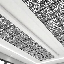 Bazaar Avm 60X60 cm Asma Tavan Uyumlu LED Döşenebilir- Tavan Paneli-Siyah Renk