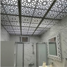 Bazaar Avm 60X60 cm Asma Tavan Uyumlu LED Döşenebilir- Tavan Paneli-Siyah Renk