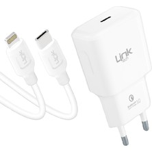 Linktech T456E 20W Iphone Uyumlu Hızlı Şarj Adaptörü Apple Type C Adaptör